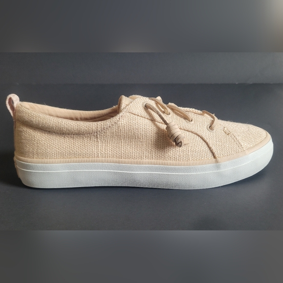 NWOB Sperry Women's SeaCycled™ Crest Vibe Baja Sneaker Ivory (STS88463) - Picture 1 of 10